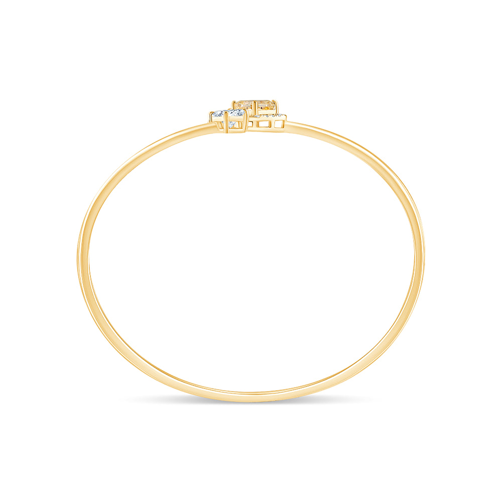 Ascher Princess Cut Open Bypass Bracelet