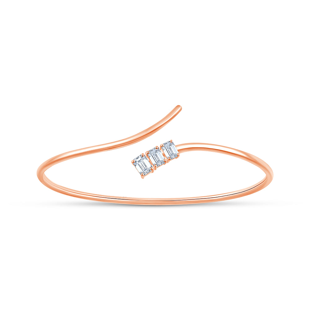Emerald Cut Bypass Bracelet