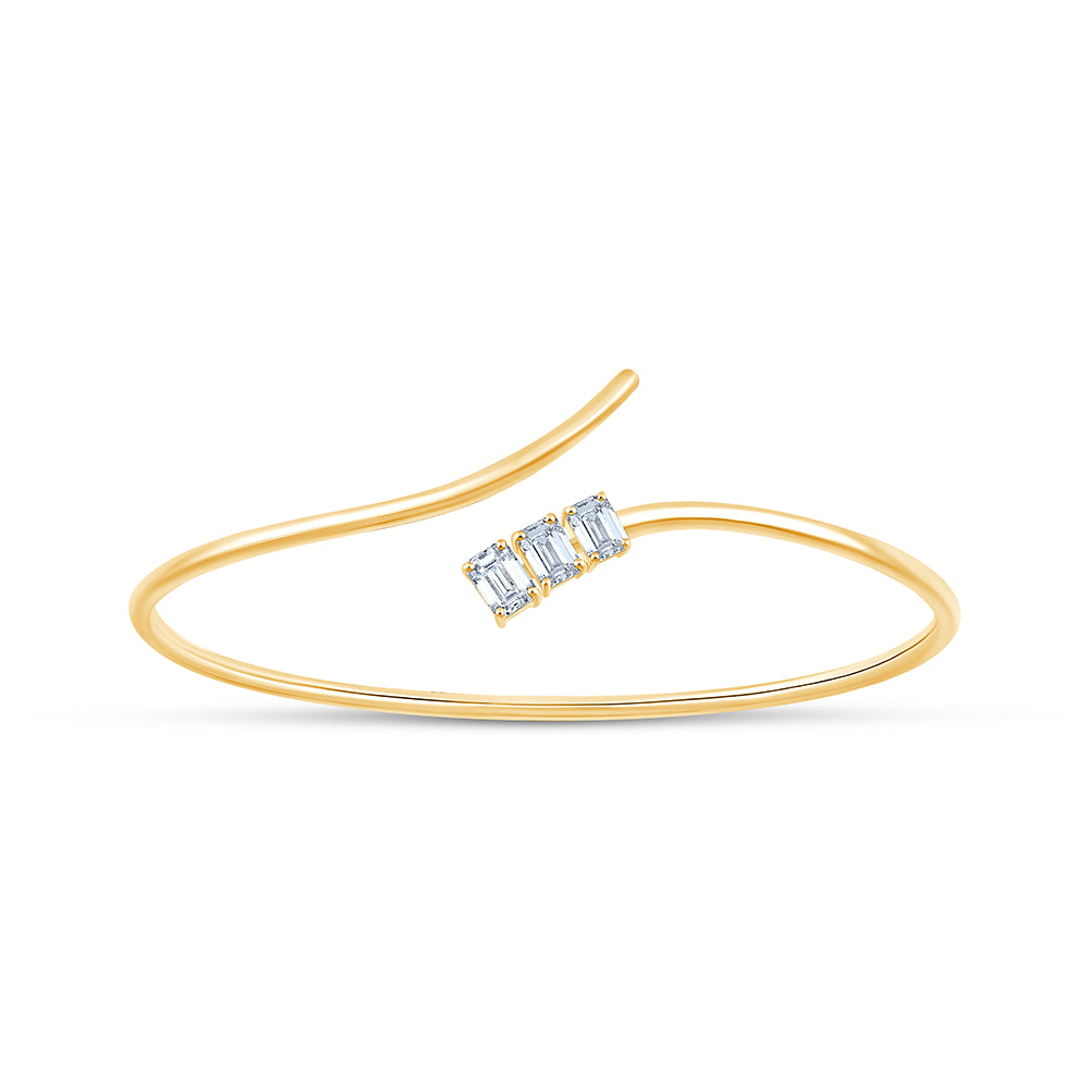 Emerald Cut Bypass Bracelet