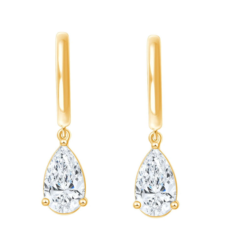 Pear Cut Mini Dangler Earrings