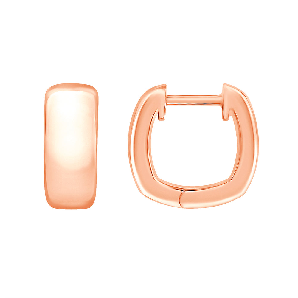 Plain Wide Square Hoop Earrings