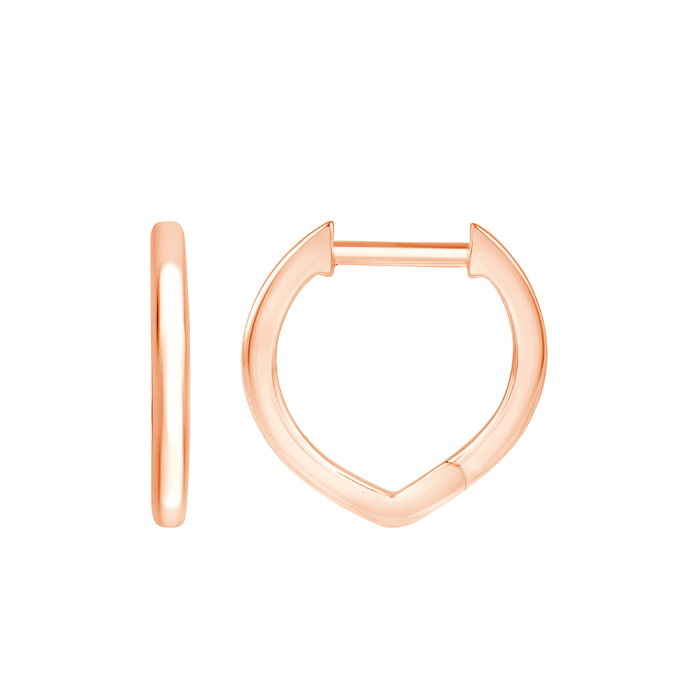 Plain Heart Hoop Earrings