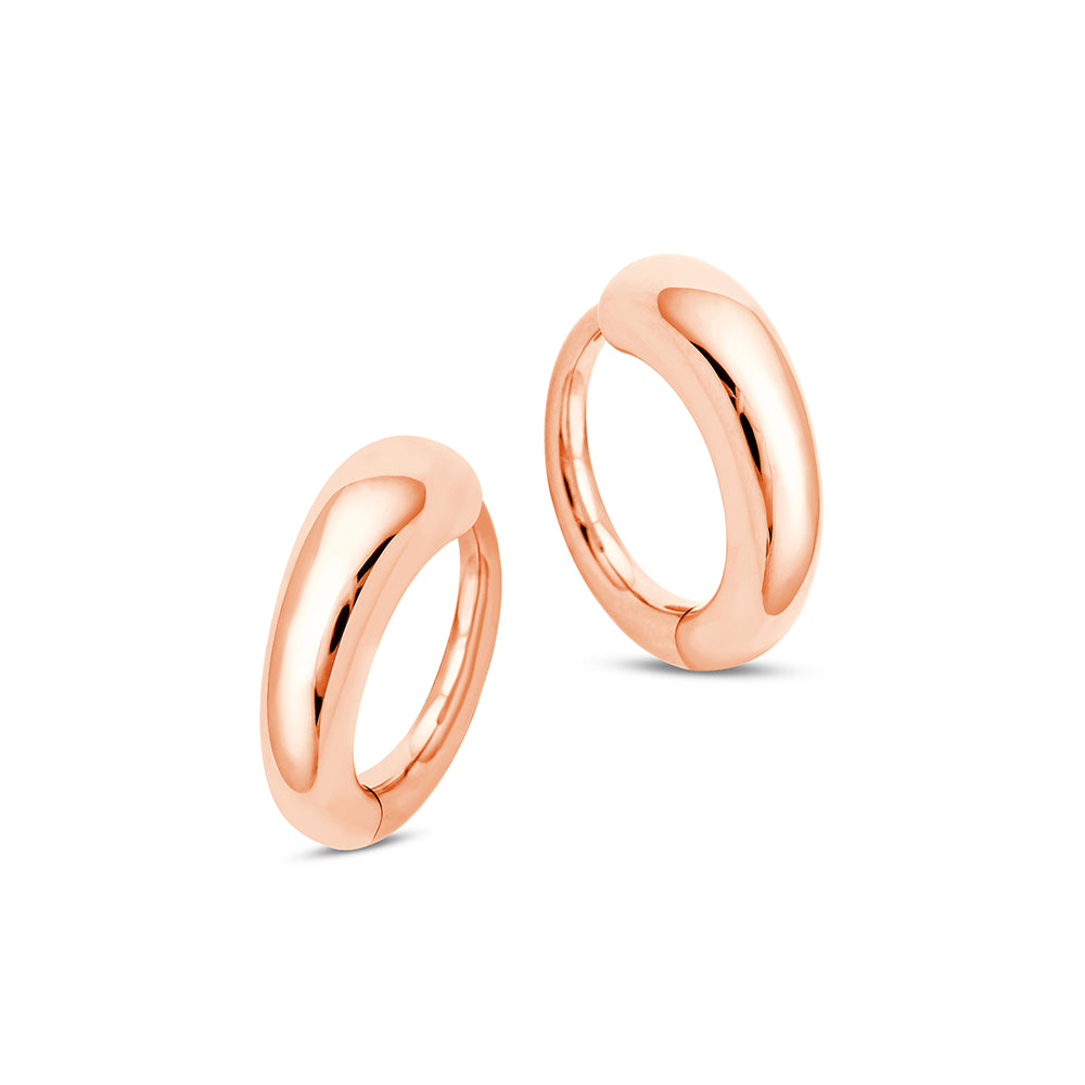 Plain Dome Hoop Earrings