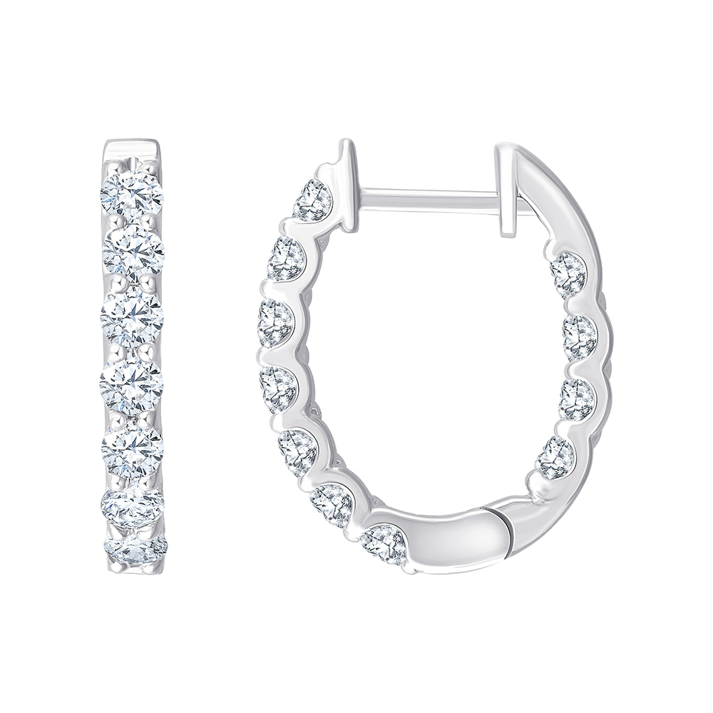 Brilliant Cut Full Hoop Earrings