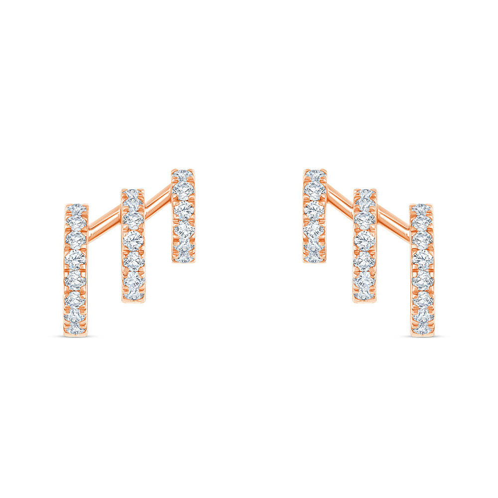 Brilliant Cut Layered Huggie Hoop Earrings
