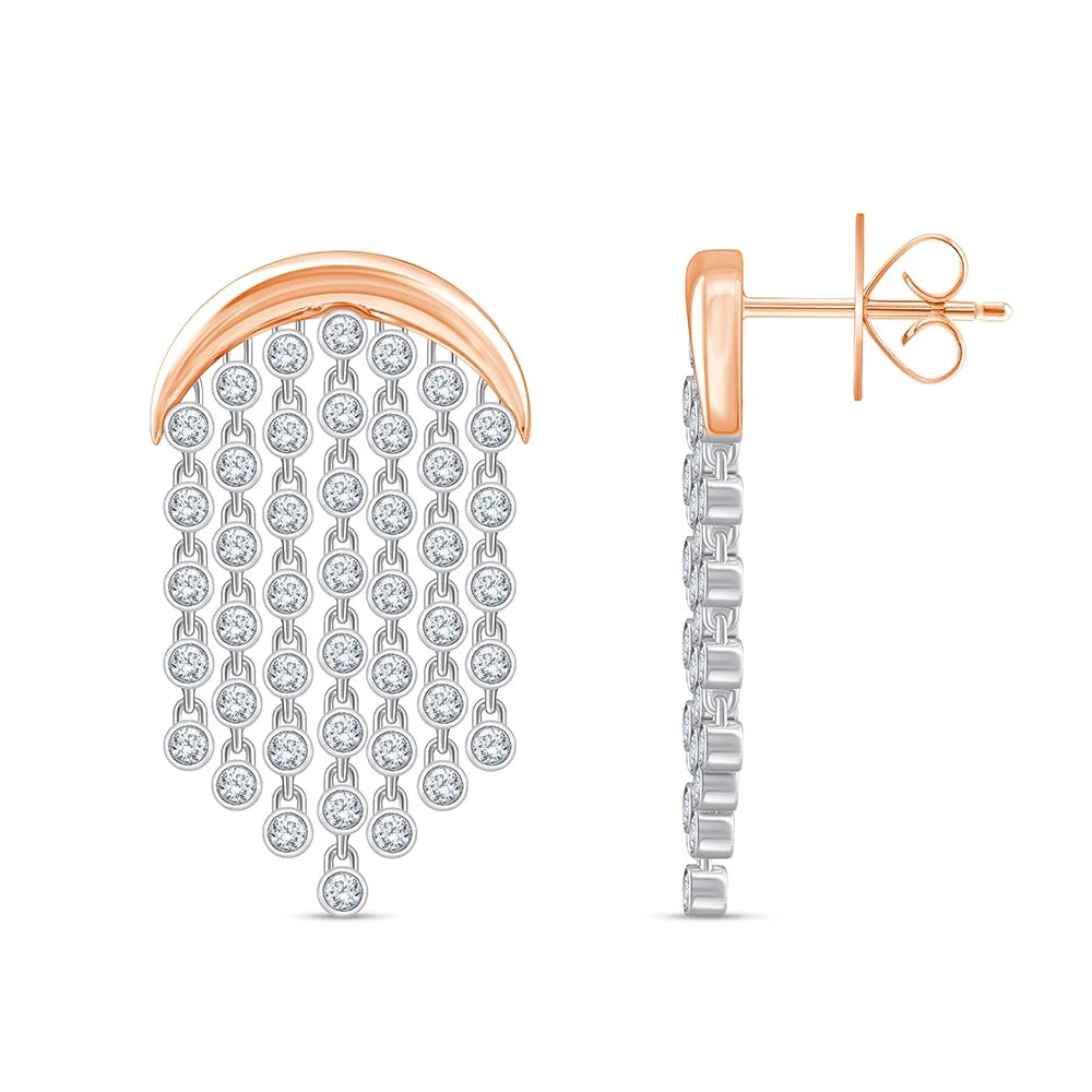 Brilliant Cut Waterfall Drop Earrings