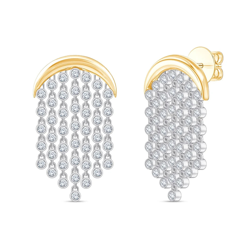 Brilliant Cut Waterfall Drop Earrings