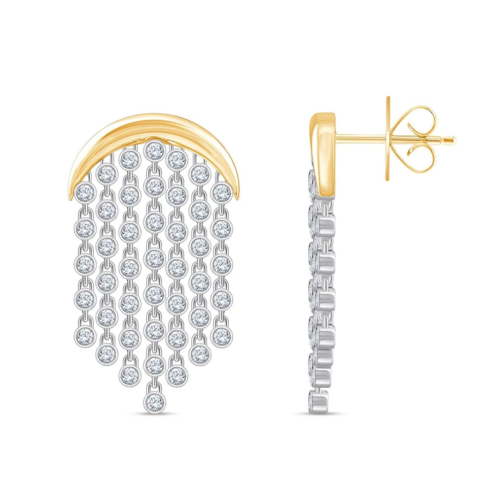Brilliant Cut Waterfall Drop Earrings