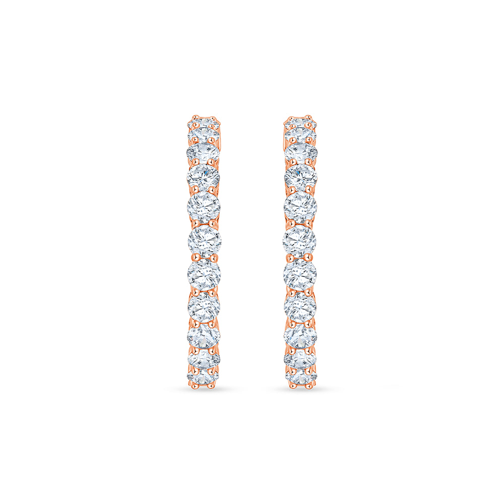 Brilliant Cut Classic Hoop Earrings