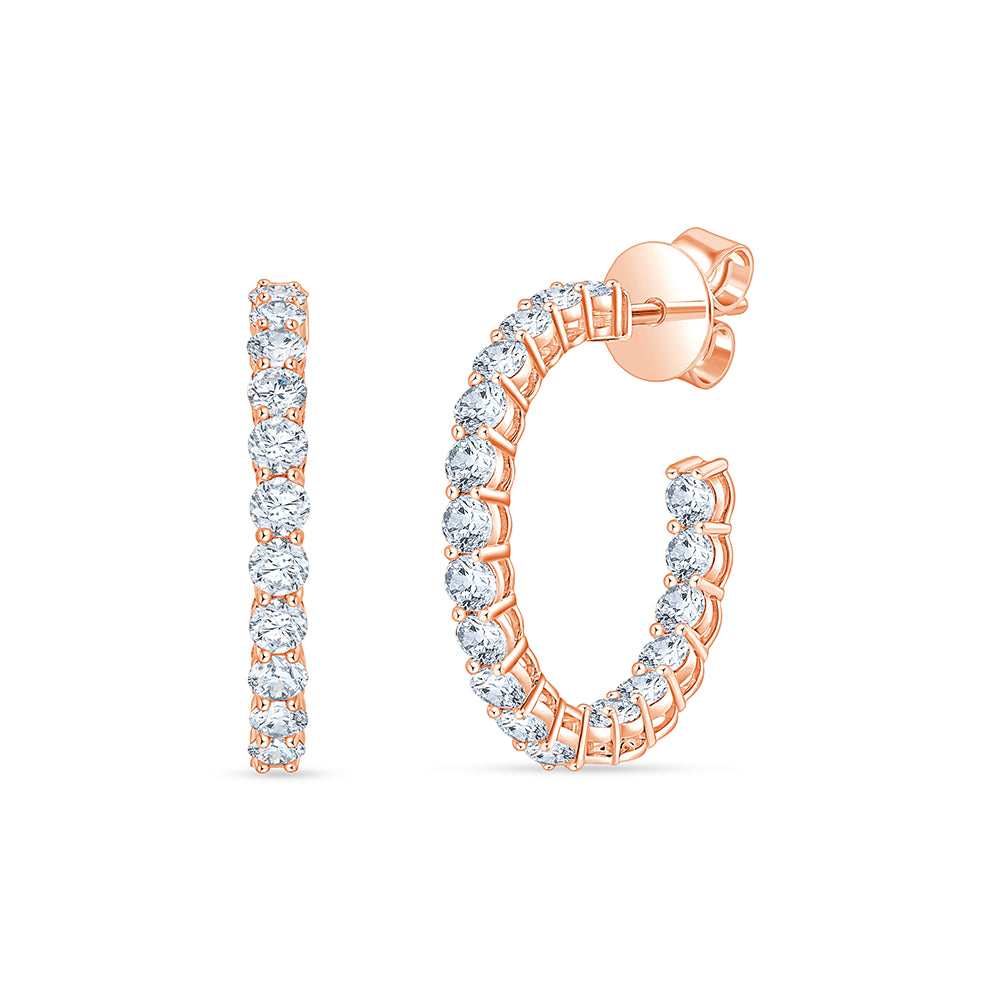 Brilliant Cut Classic Hoop Earrings