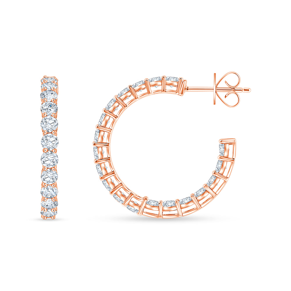 Brilliant Cut Classic Hoop Earrings