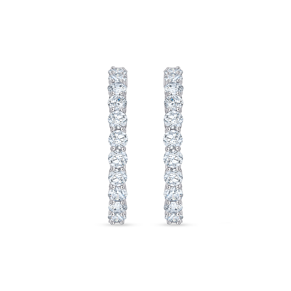 Brilliant Cut Classic Hoop Earrings
