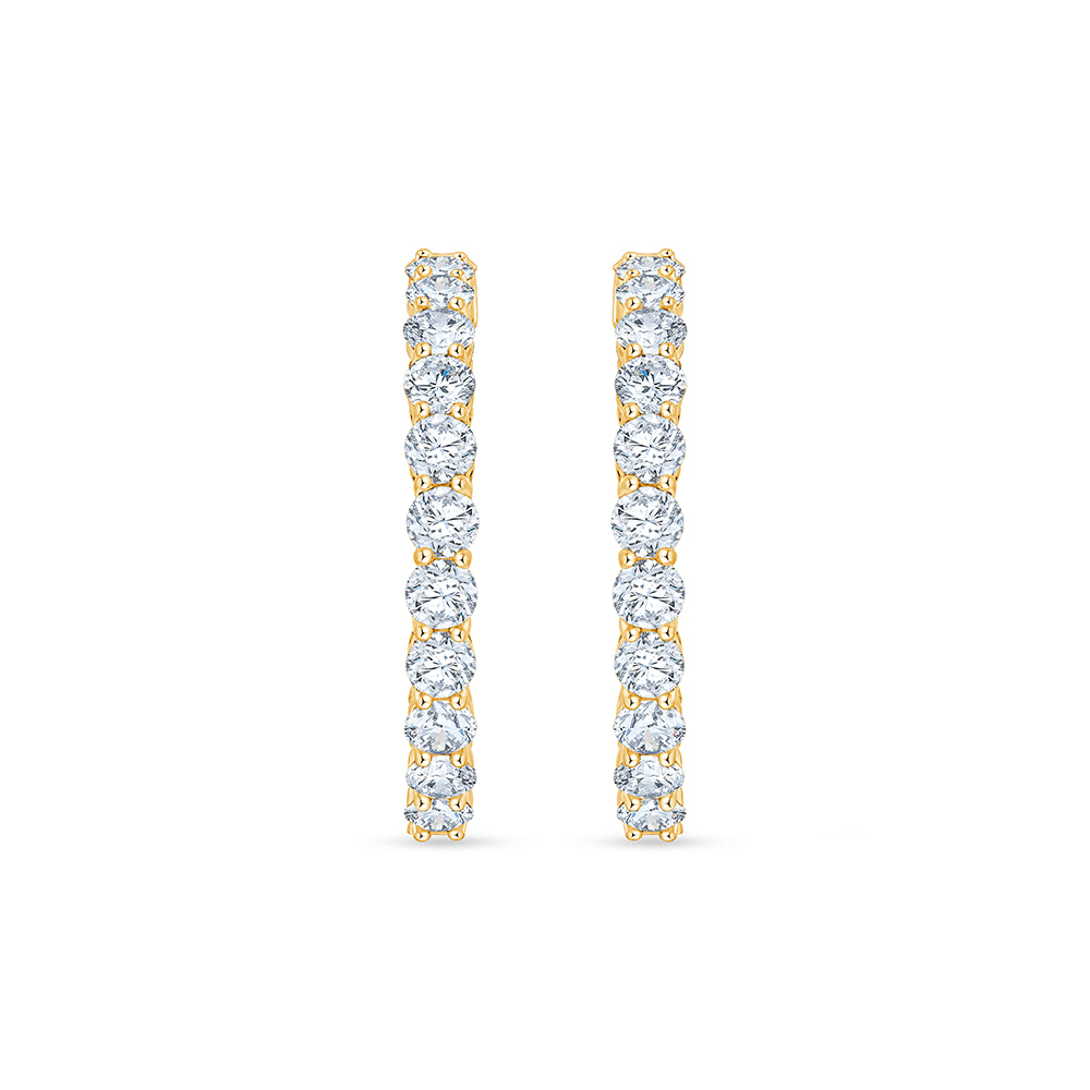 Brilliant Cut Classic Hoop Earrings