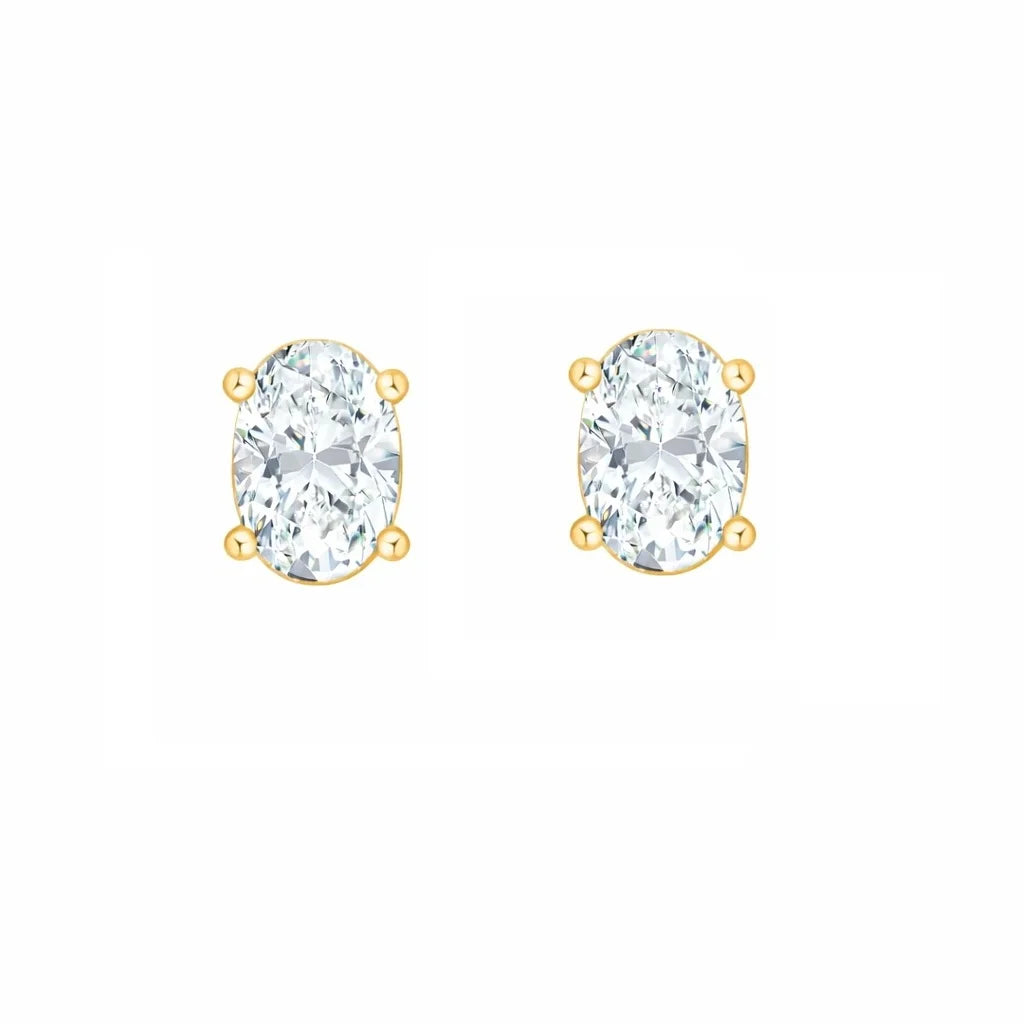 Oval Cut Stud Earrings