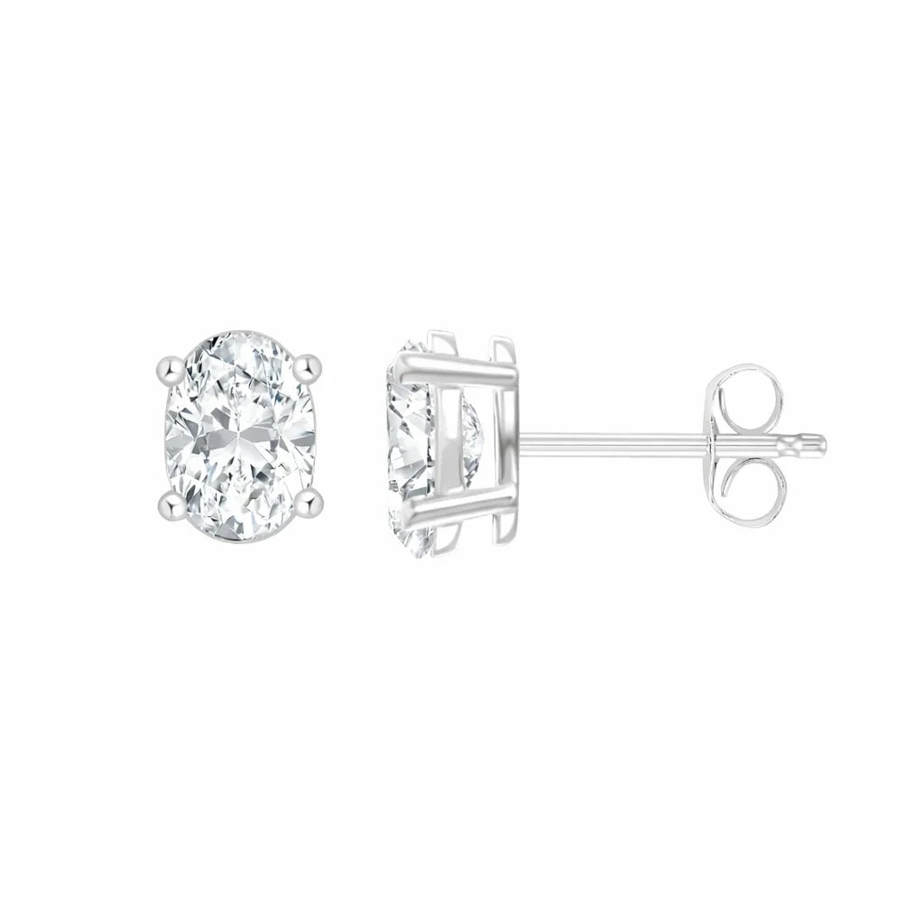 Oval Cut Stud Earrings