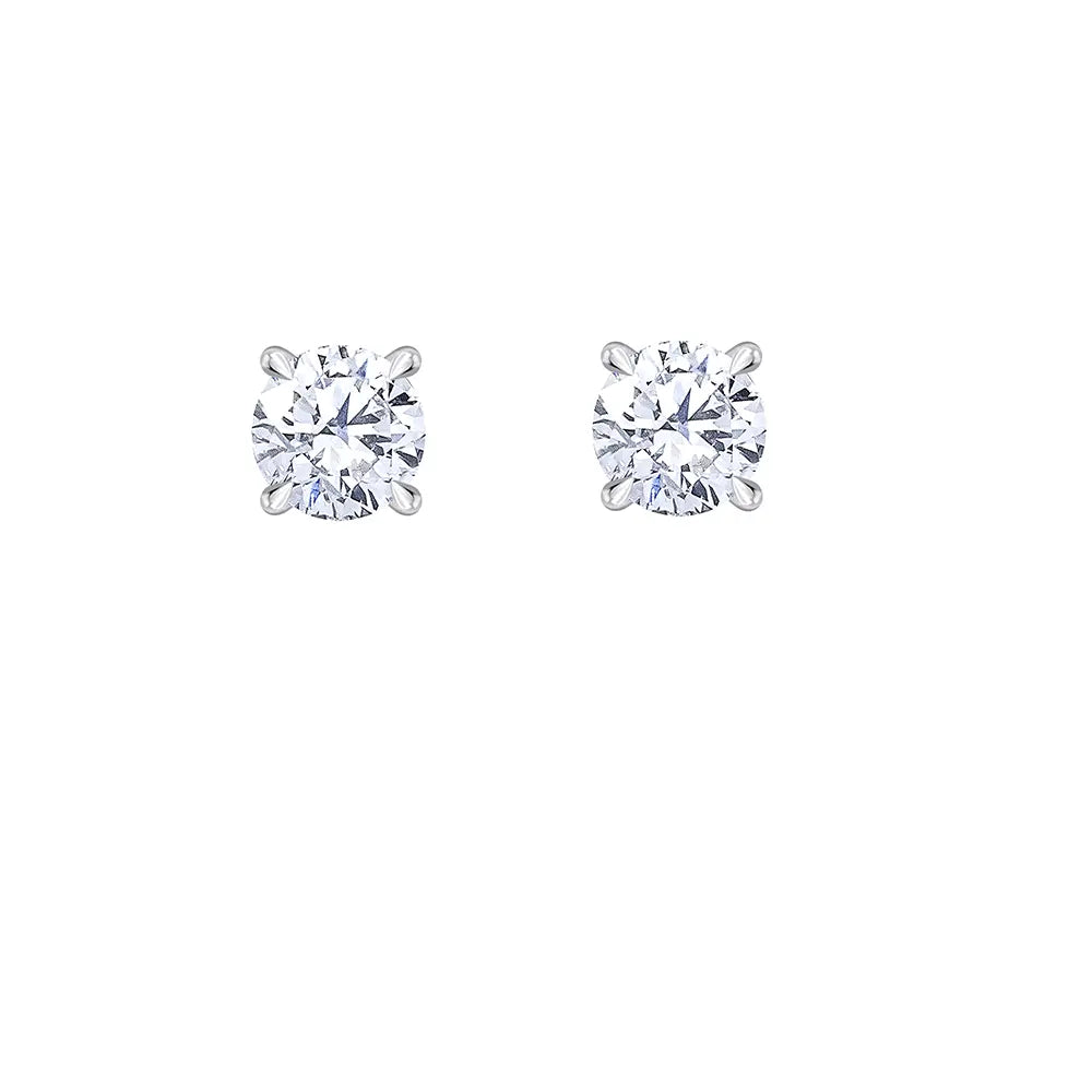 Brilliant Cut Solitaire Stud Earrings