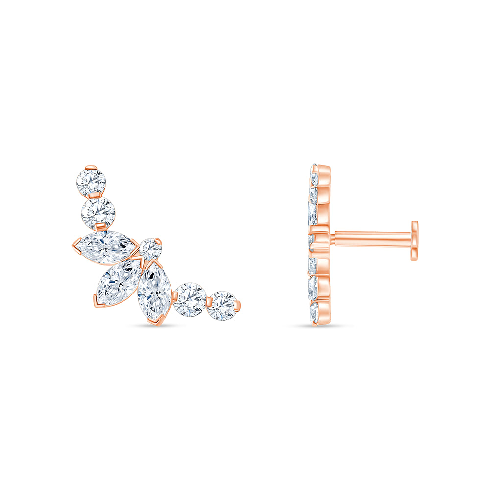 Marquise Pear Cut Ear Climbers