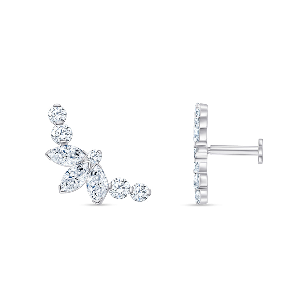 Marquise Pear Cut Ear Climbers