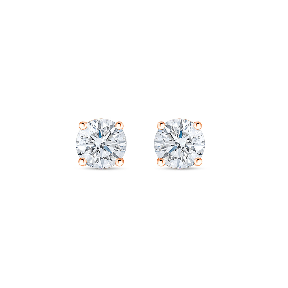 12 Carat Brilliant Cut Solitaire Stud Earrings
