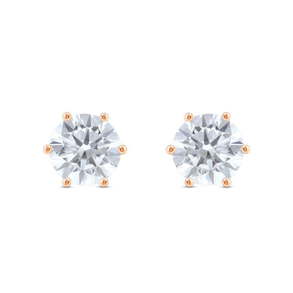 10 Carat Brilliant Cut Solitaire Stud Earrings
