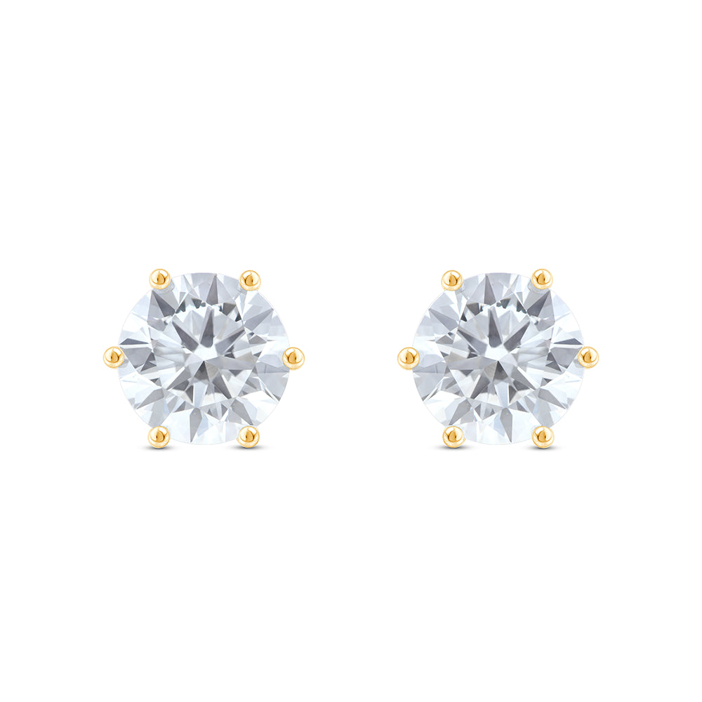 10 Carat Brilliant Cut Solitaire Stud Earrings