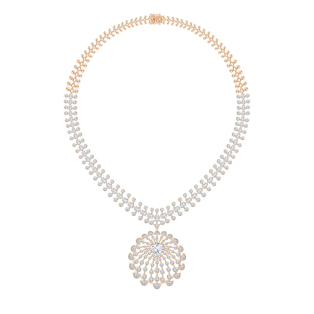Brilliant Cut Sunburst Necklace
