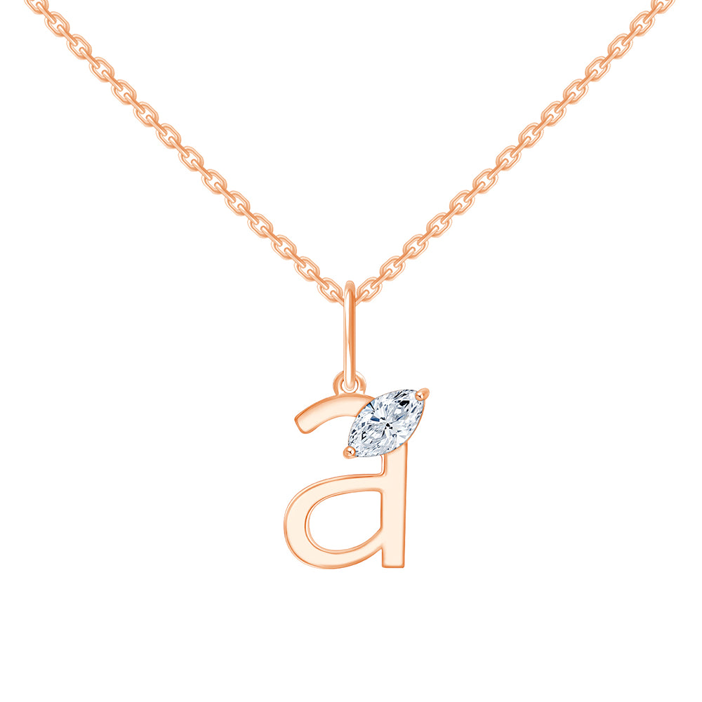 Marquise Cut Initial A Pendant