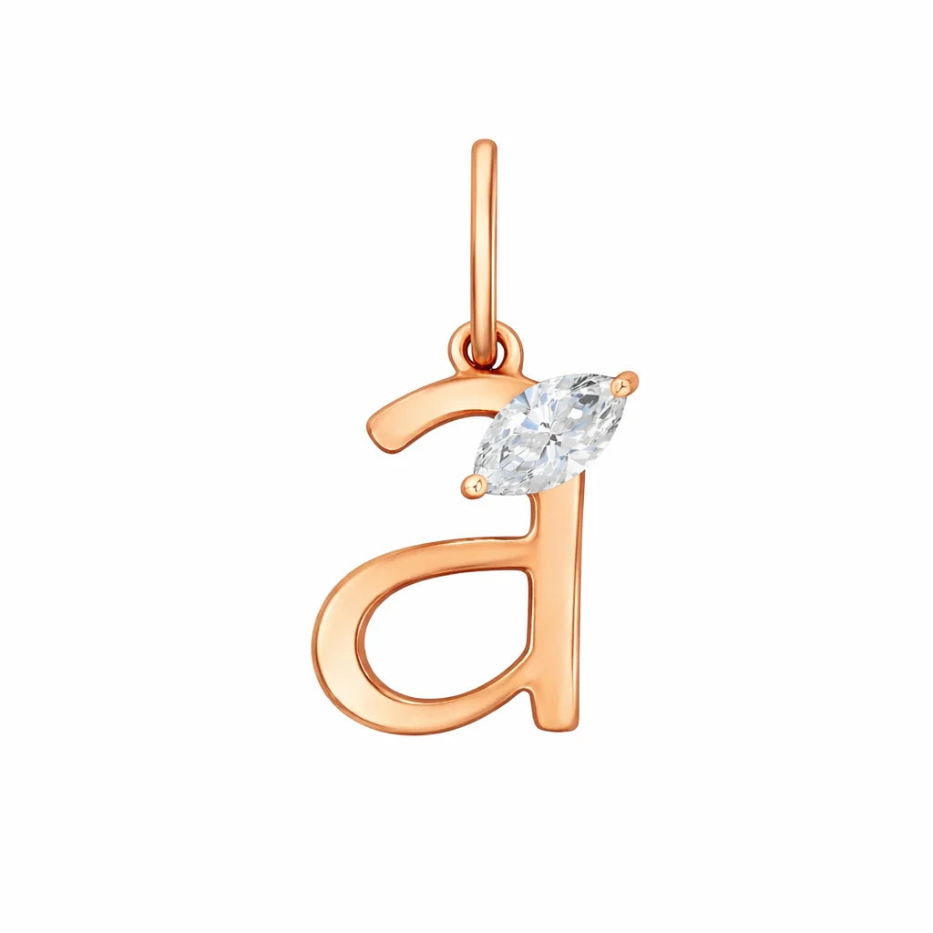 Marquise Cut Initial A Pendant