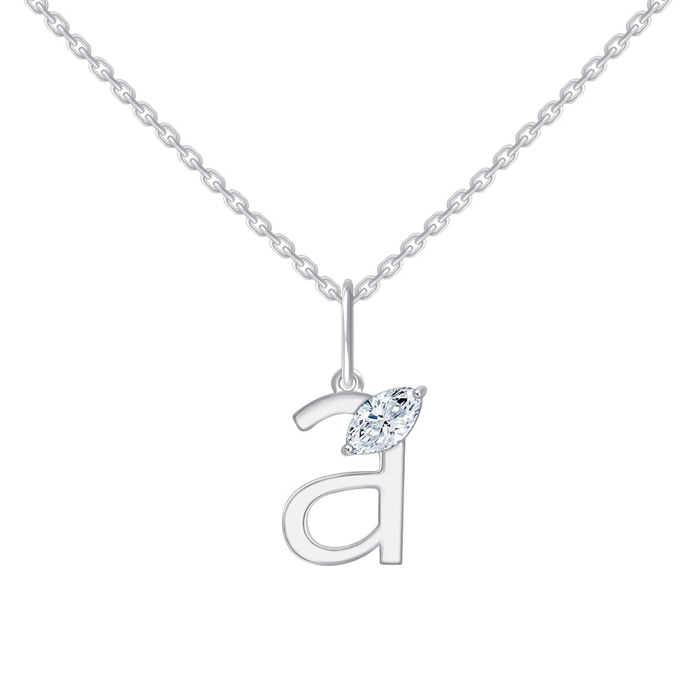 Marquise Cut Initial A Pendant