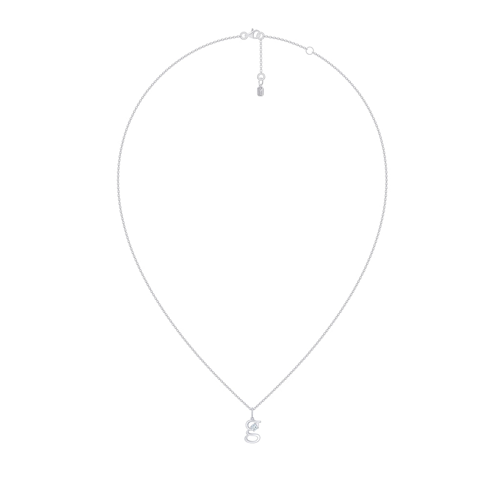 Princess Cut Initial G Pendant