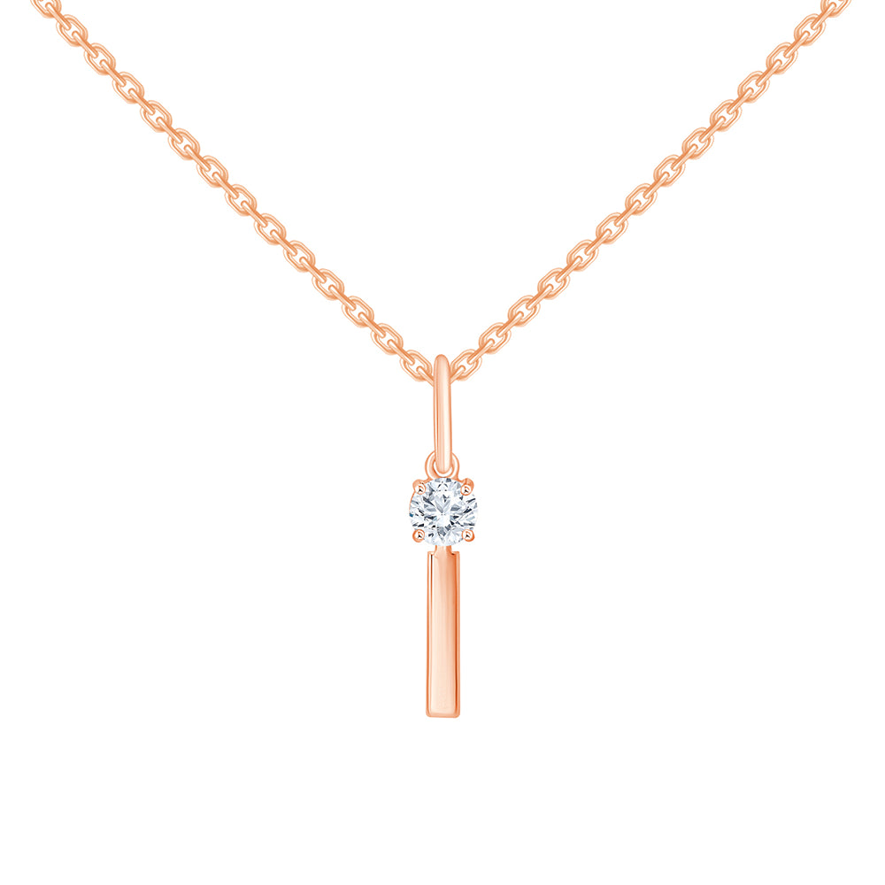 Brilliant Cut Initial I Pendant