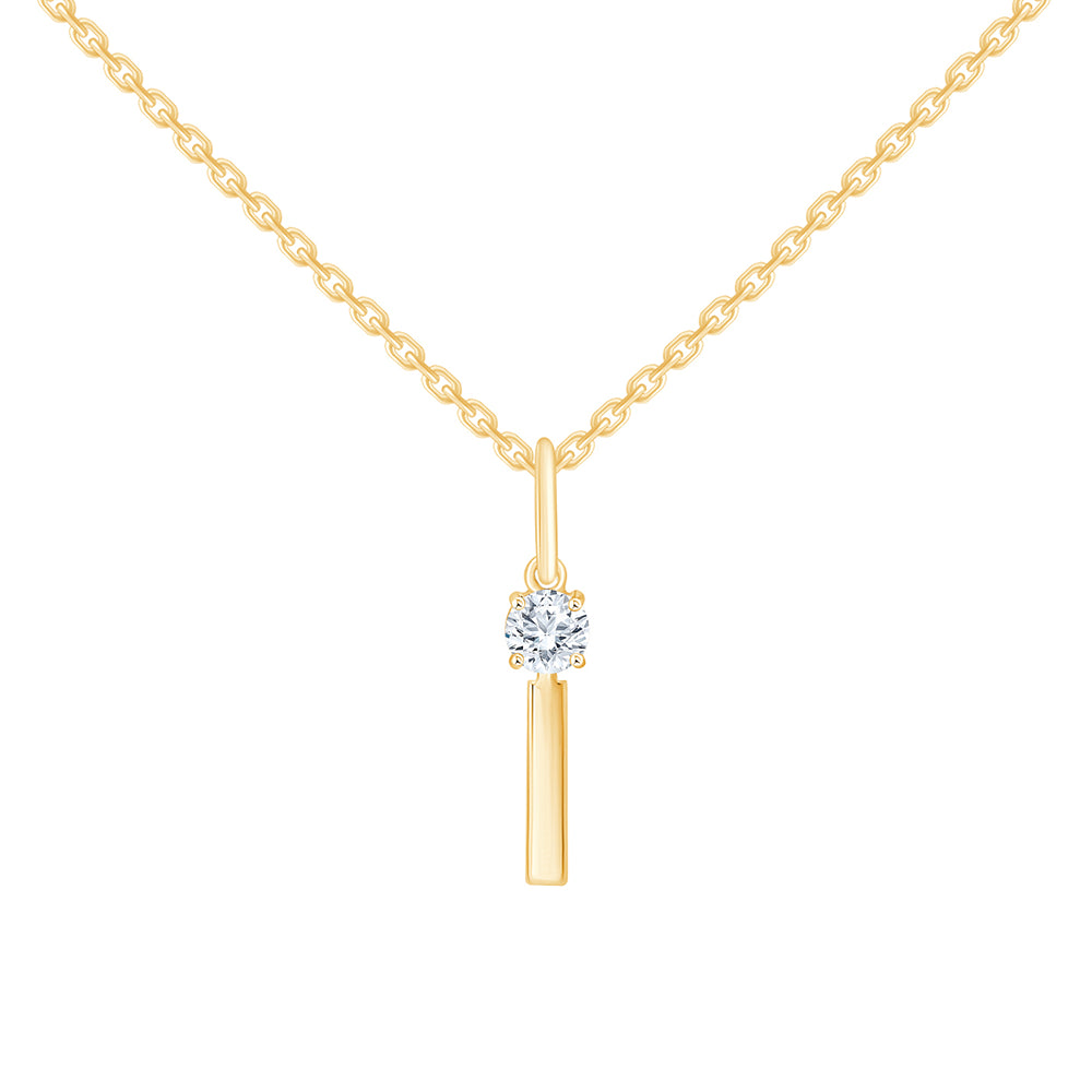 Brilliant Cut Initial I Pendant