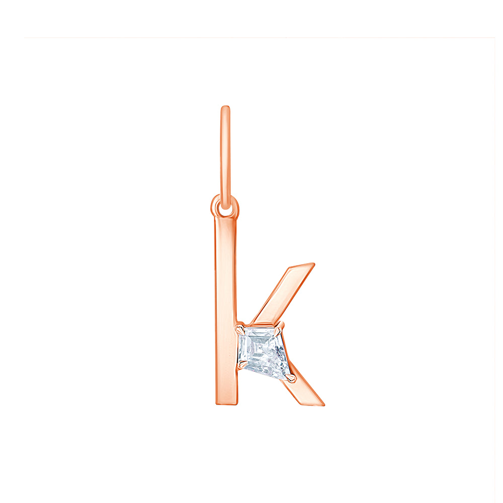 Kite Cut Initial K Pendant