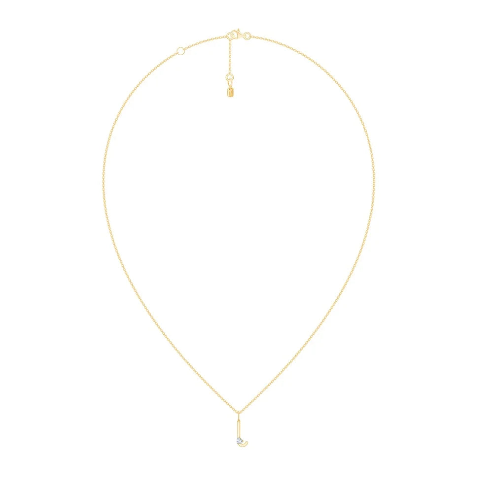 Heart Cut Initial L Pendant