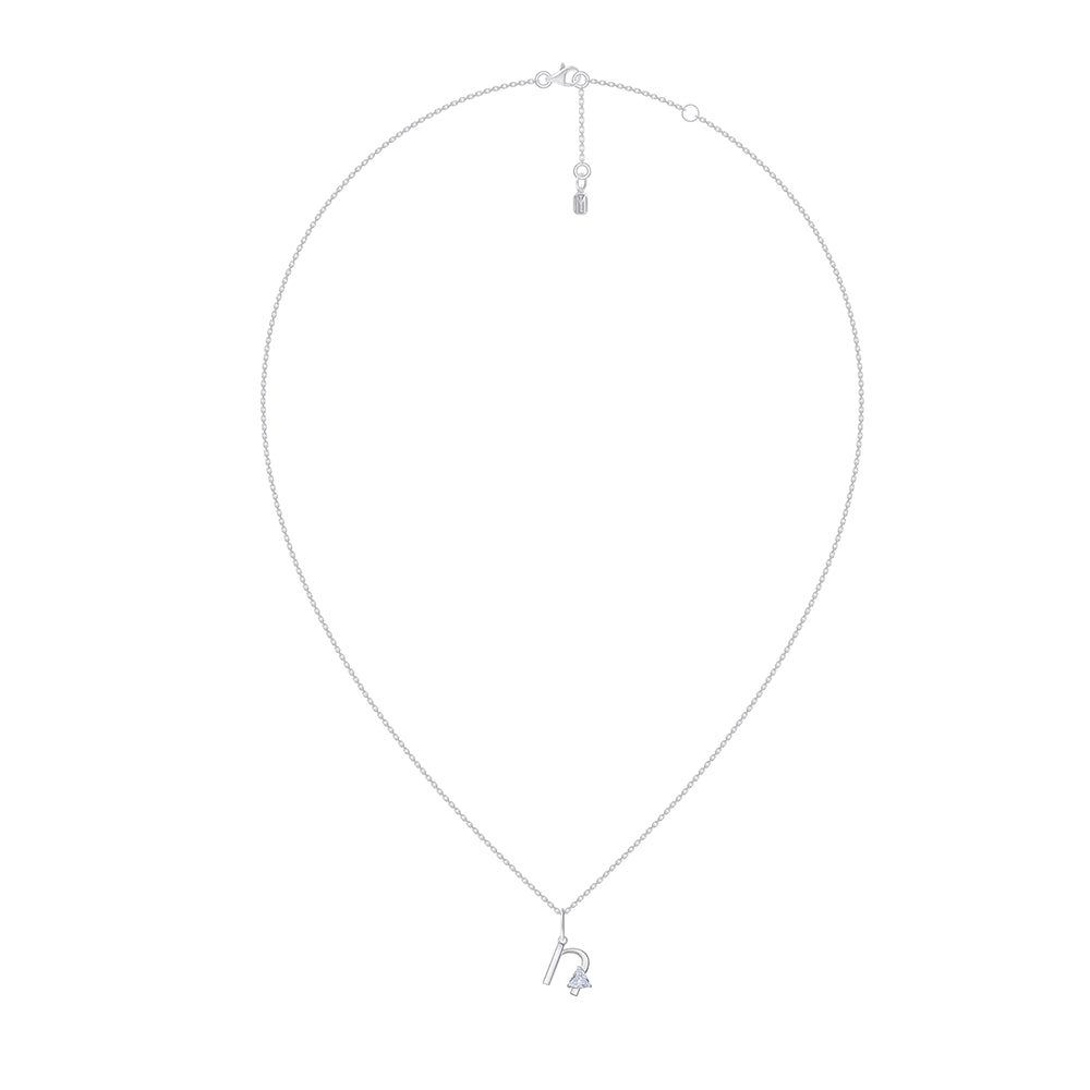 Trillion Cut Initial N Pendant