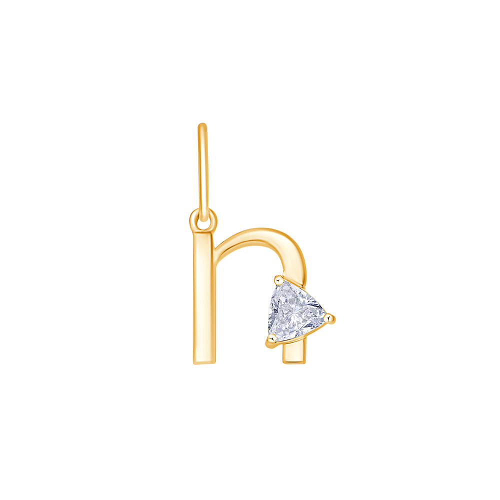 Trillion Cut Initial N Pendant