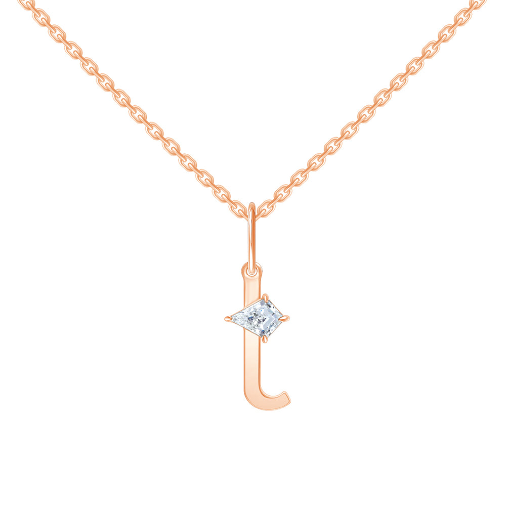 Kite Cut Initial T Pendant