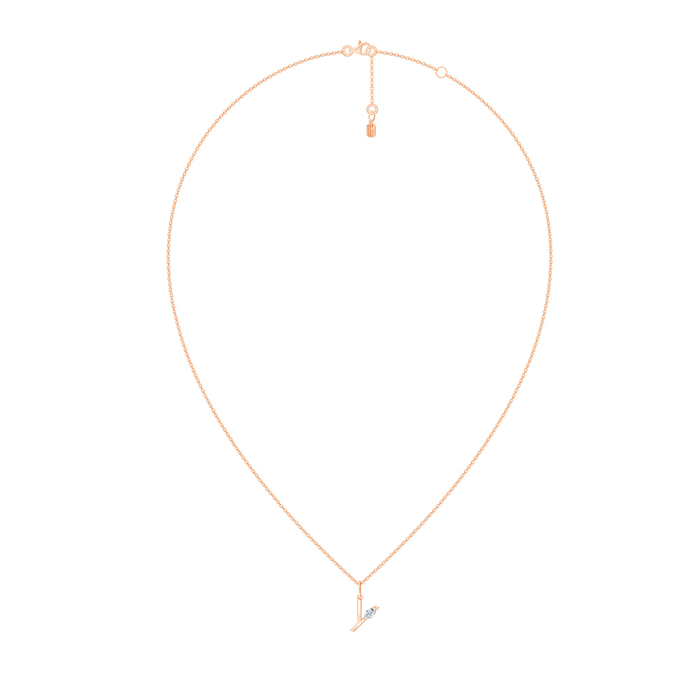 Marquise Cut Initial Y Pendant