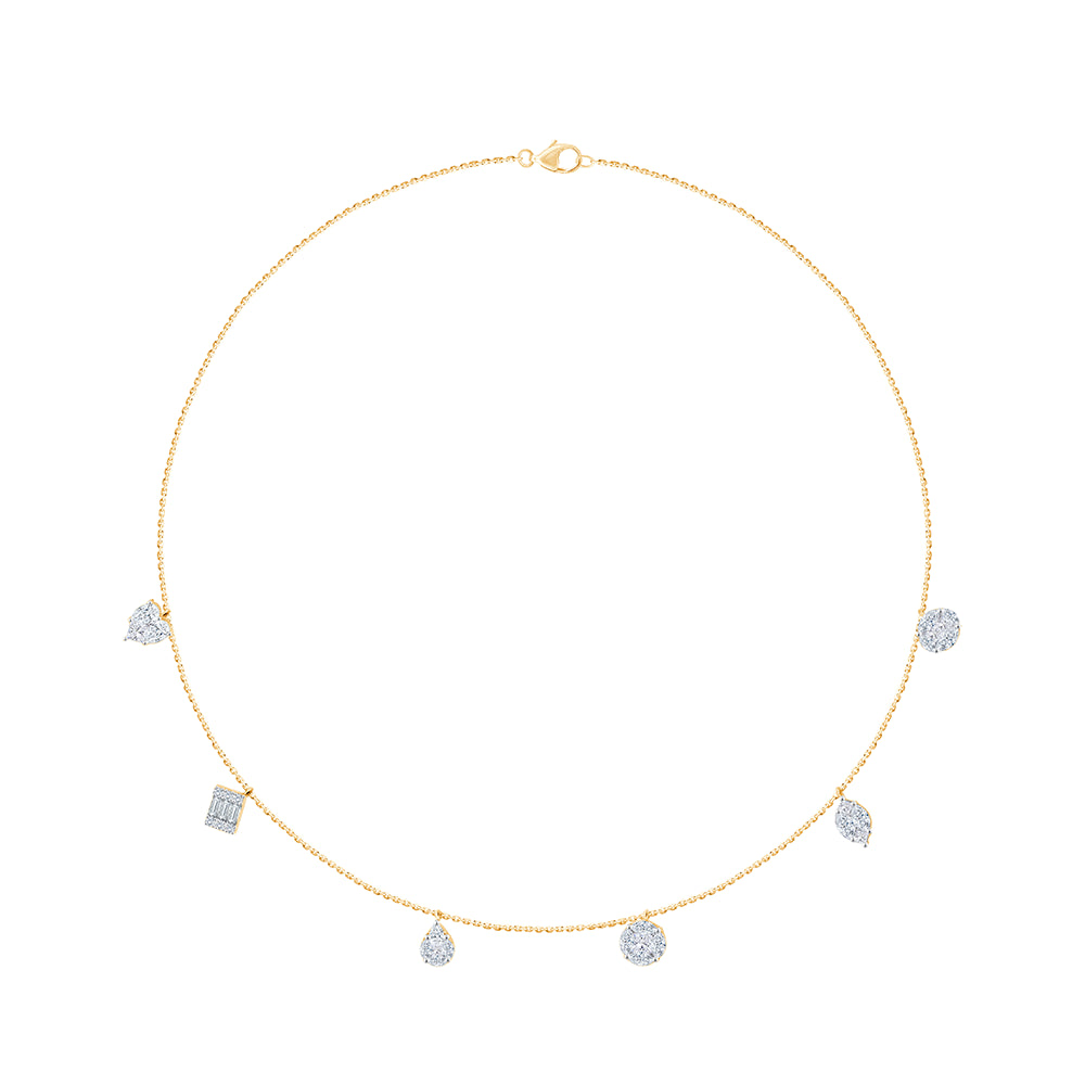Mixed Cluster Station Necklace