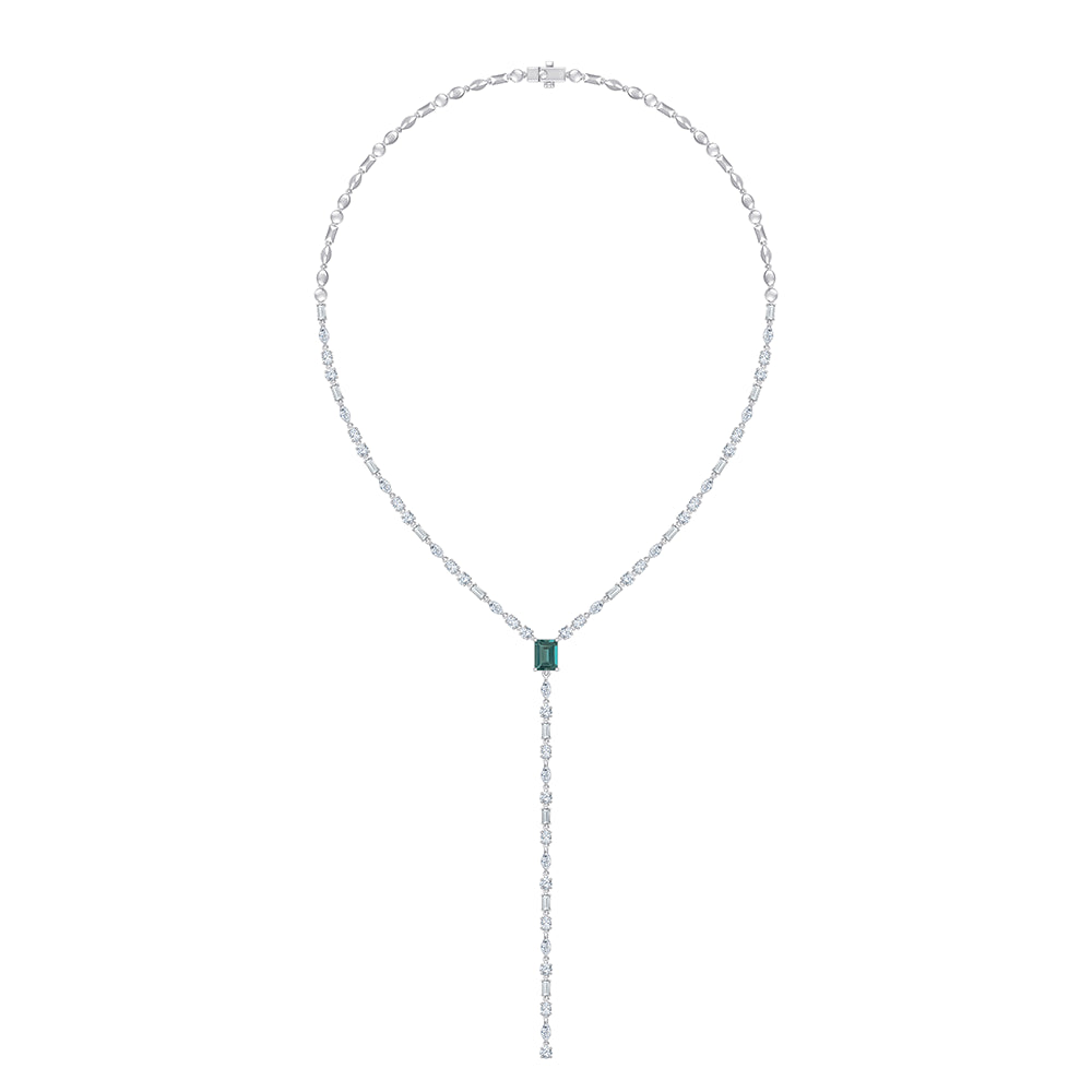 Emerald Cut YDrop Necklace