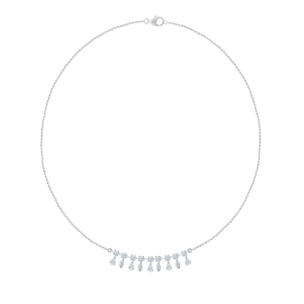Mixed Cut Fringe Necklace