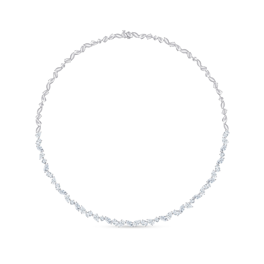 Mixed Cut Line Necklace
