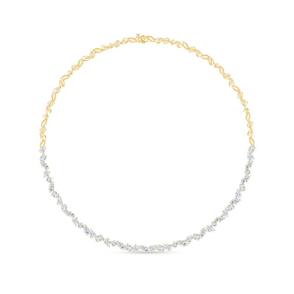 Mixed Cut Line Necklace