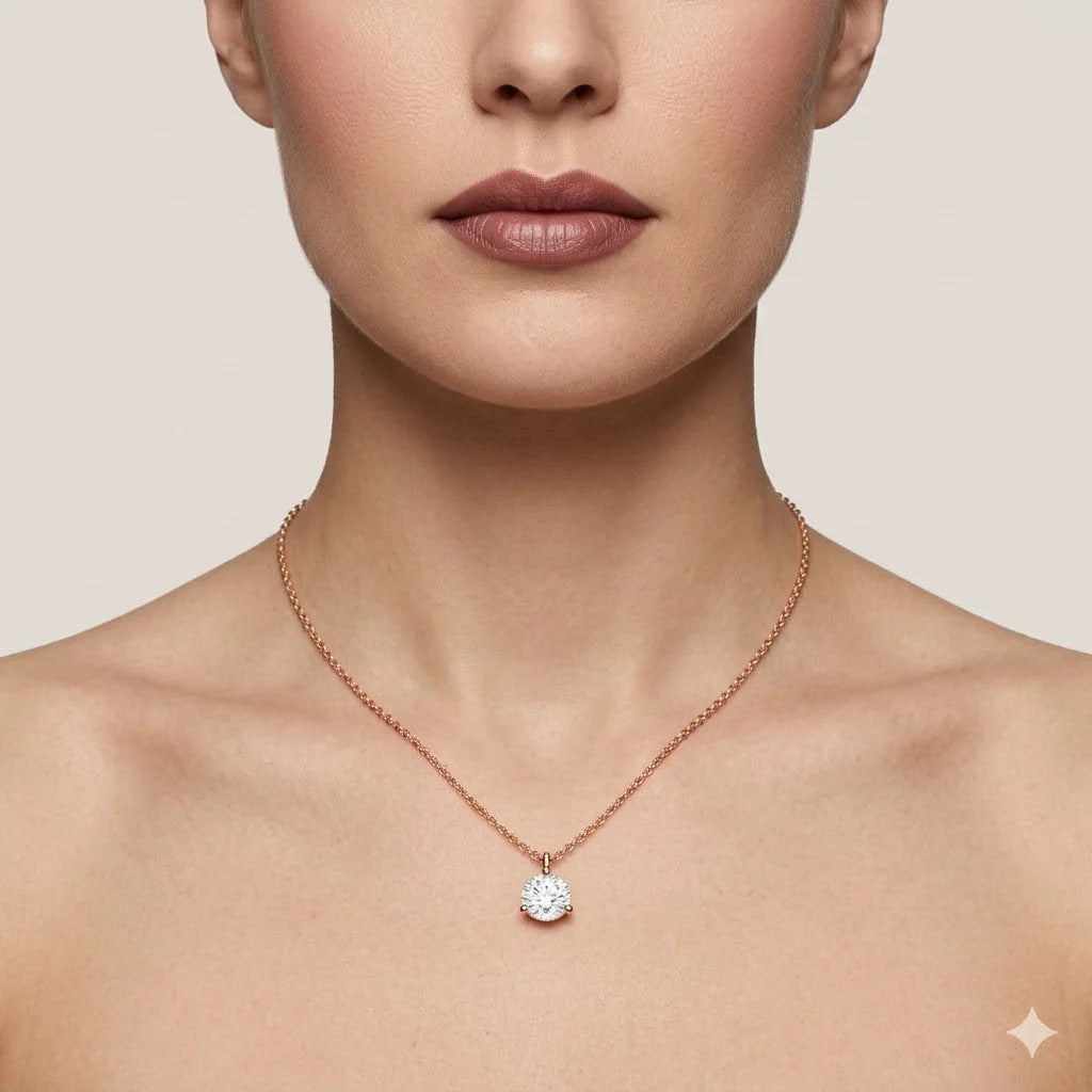 Brilliant Cut Solitaire Pendant