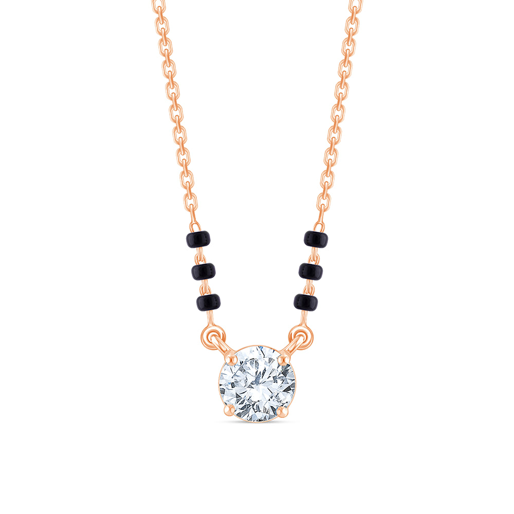 1 Carat Brilliant Cut Solitaire Mangalsutra Pendant