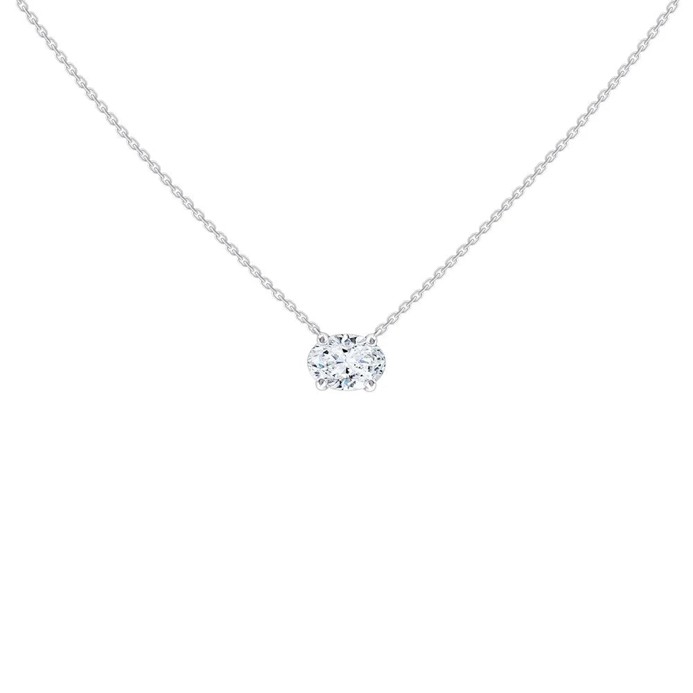 Oval Cut Solitaire Pendant