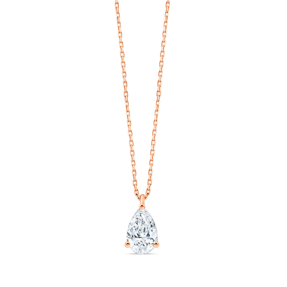 2 Carat Pear Cut Solitaire Pendant