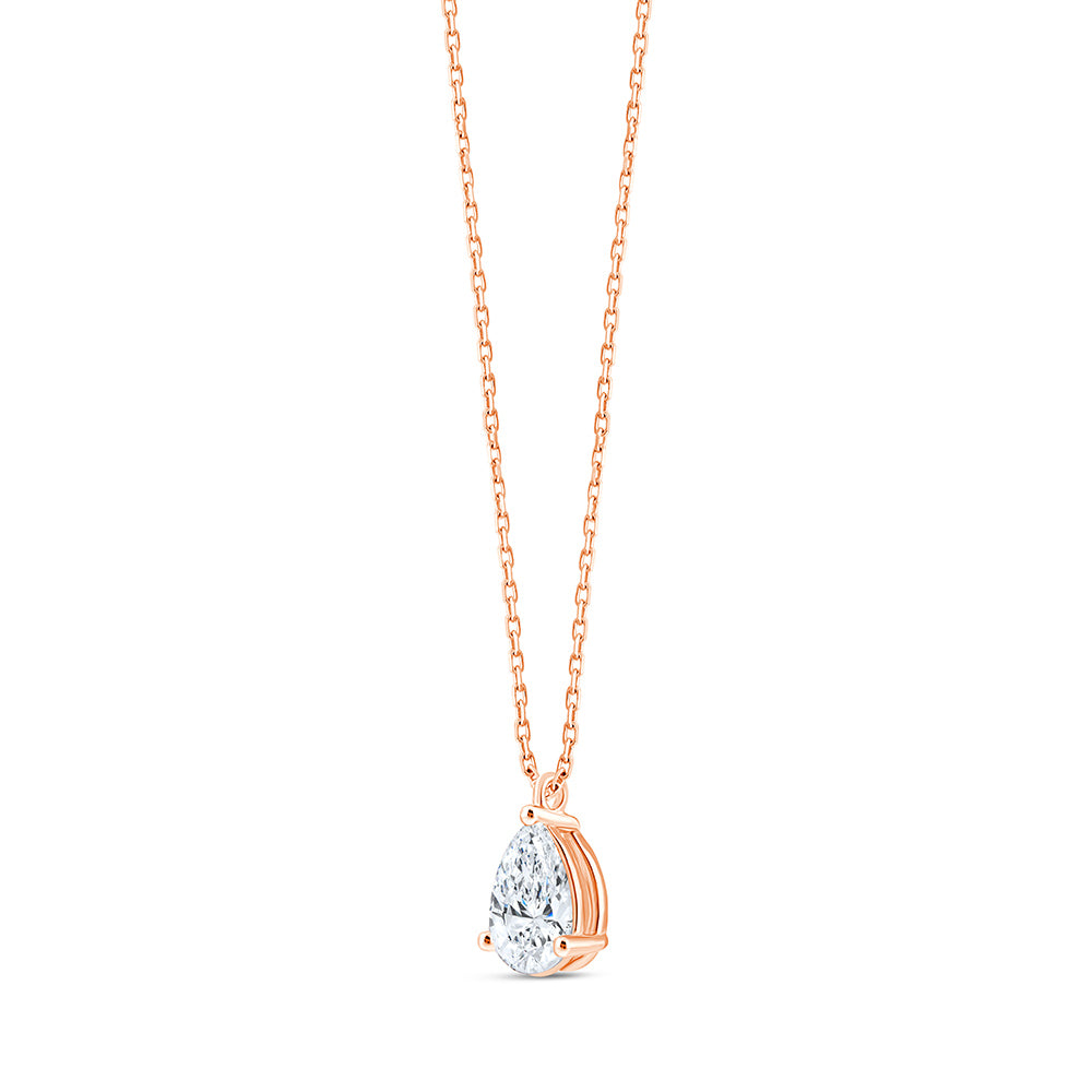 2 Carat Pear Cut Solitaire Pendant