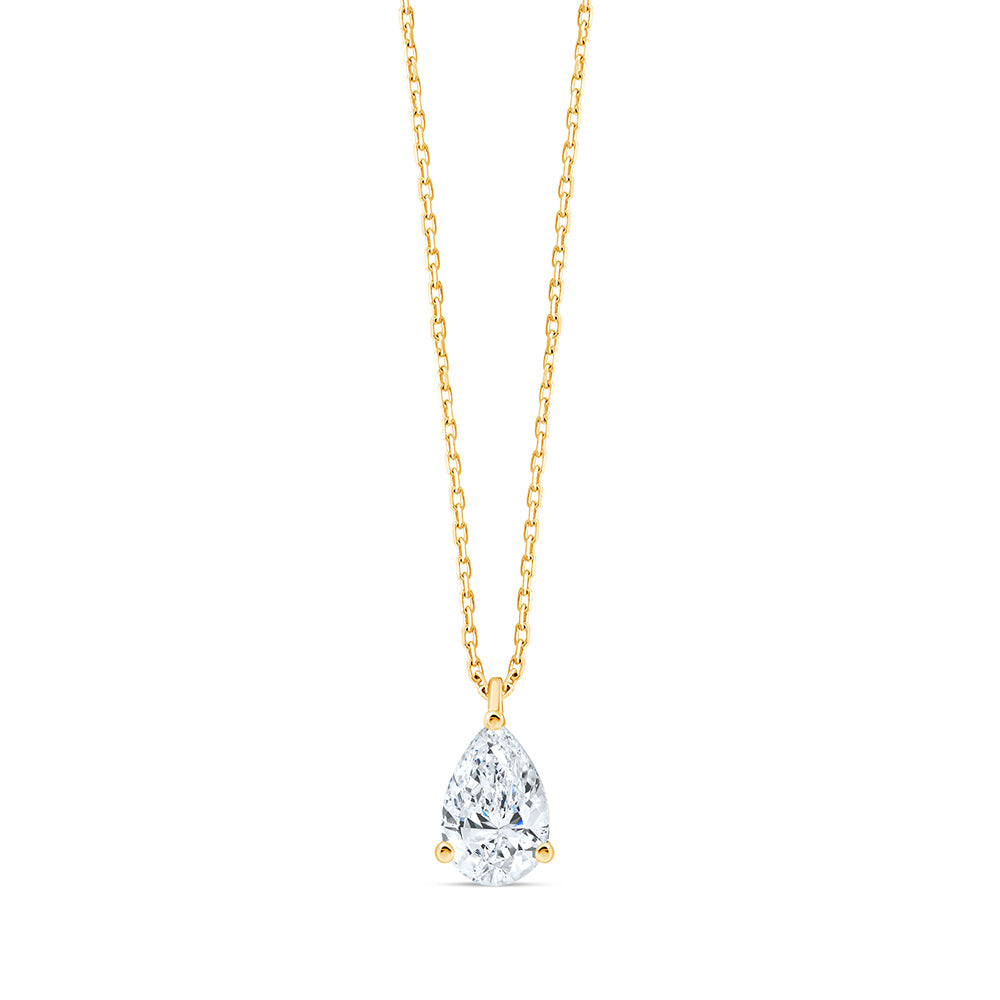 2 Carat Pear Cut Solitaire Pendant