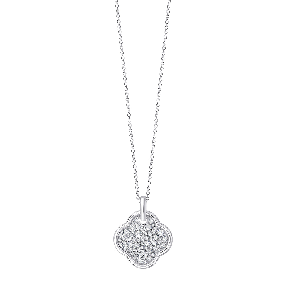 Clover Charm Pav Pendant